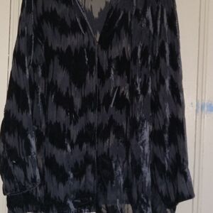 CJ Banks Black and Gray Women's Blouse